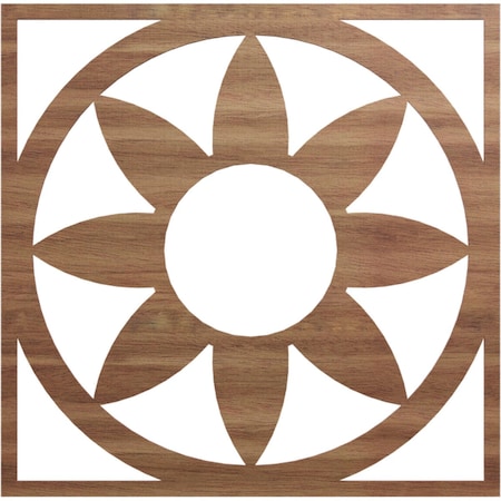 Ekena Millwork Blume Wood Fretwork Pierced Ceiling Medallion, Walnut, 34"OD x 11 3/4"ID x 3/8"T CMWP34X34X0375BLWA